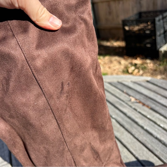 A new day womans Boots Brown faux suede size 9.5 wide knee high winter fall nwt - Picture 2 of 10